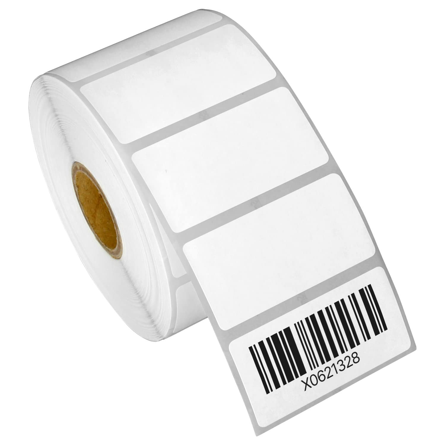 Rotolo Etichette Termiche Dirette 50x25 Mm – Bianco Liscio, Stampato PPI Labels, 2500 Etichette Per Rotolo, Made In UK