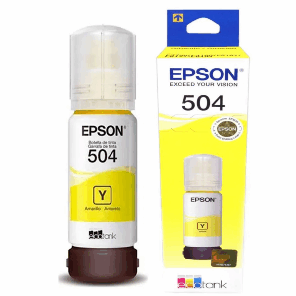 BOTELLA DE TINTA EPSON T504 AMARILLA