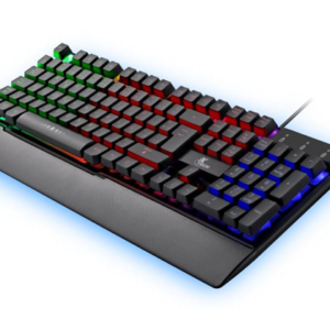 TECLADO GAMER, XTK-510E, USB, INGLES, MULTIMEDIA, LUZ DE FONDO